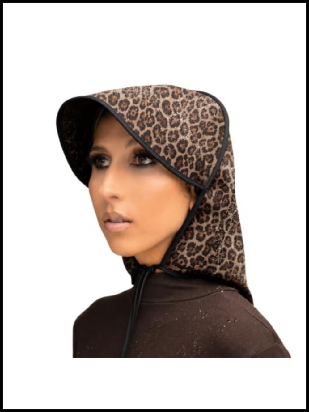 Waterproof Satin-Lined Packable Rain Bonnet Adjustable Travel Hat